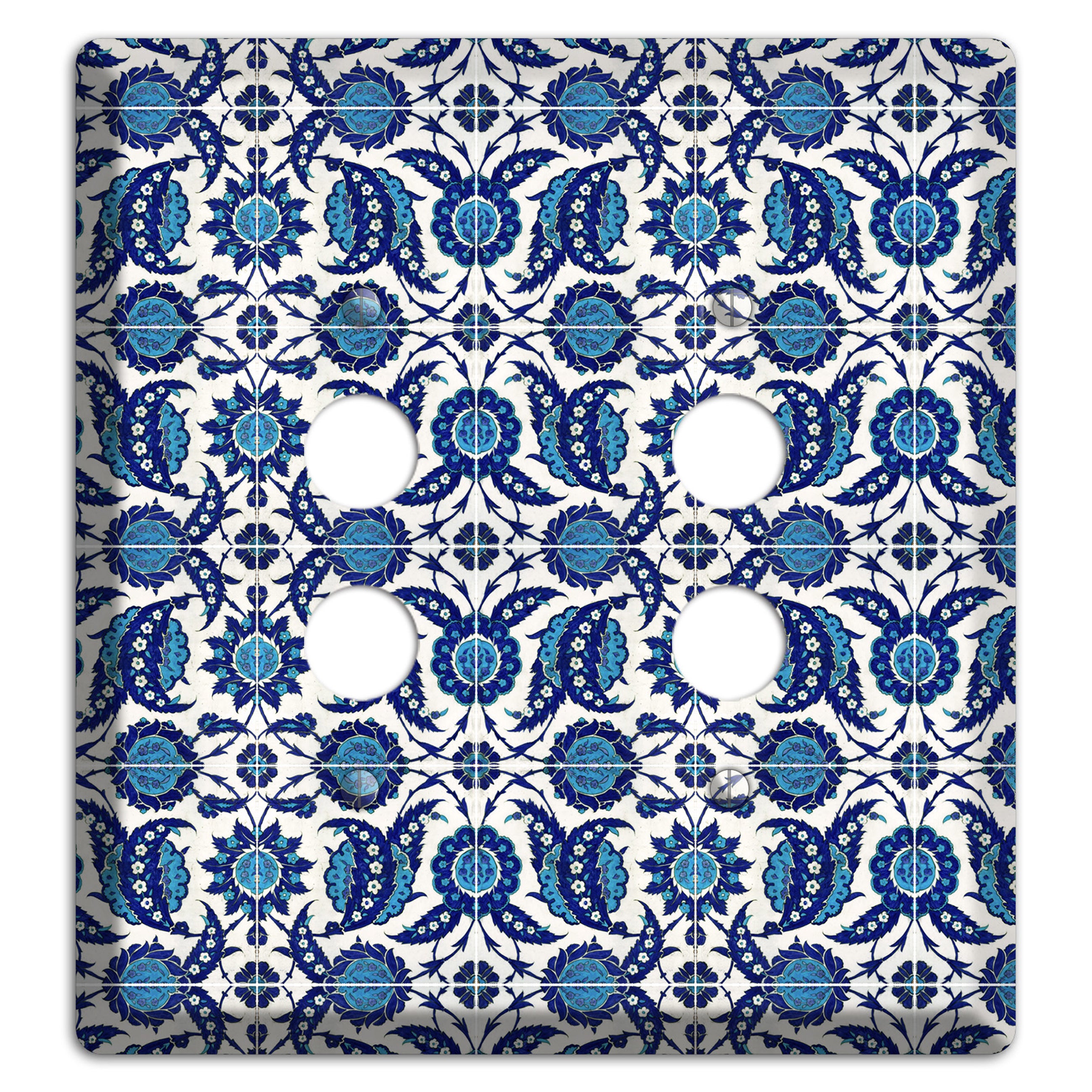 Ornate Paisley Tile 2 Pushbutton Wallplate