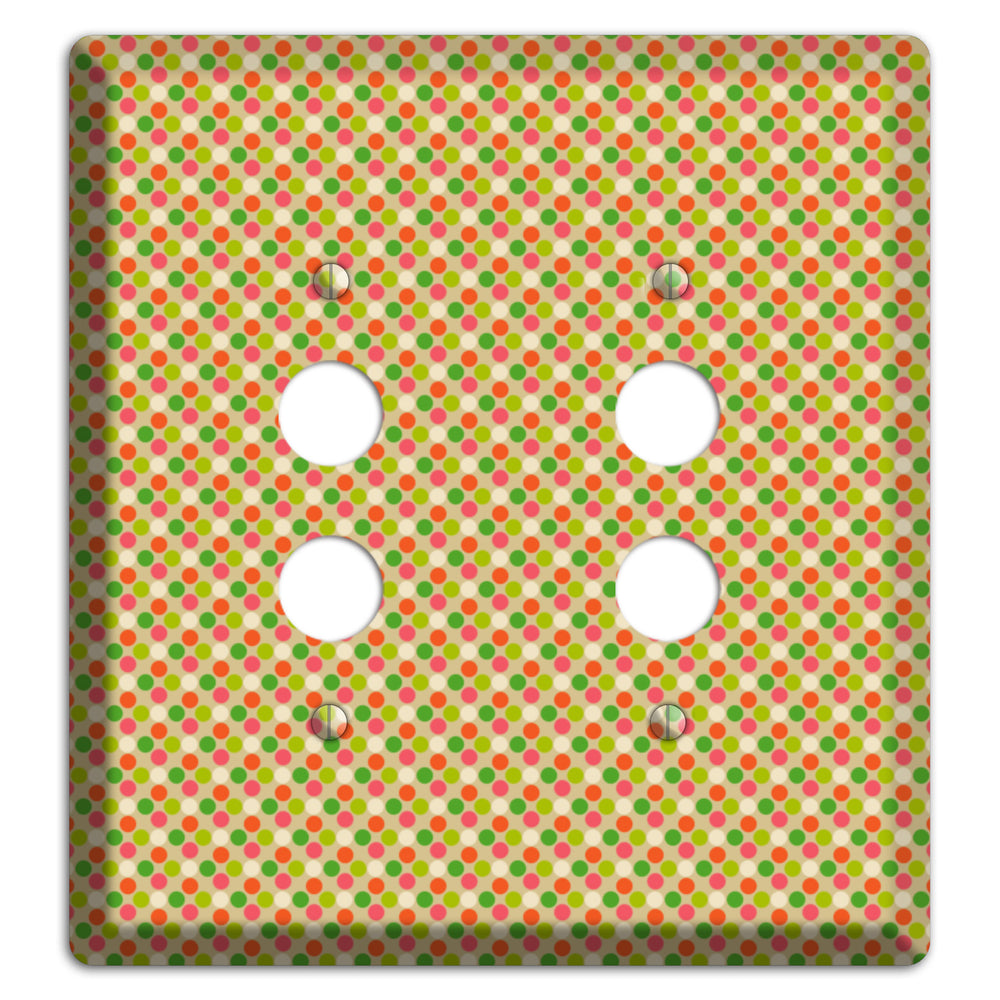Yellow Plaid 2 Pushbutton Wallplate