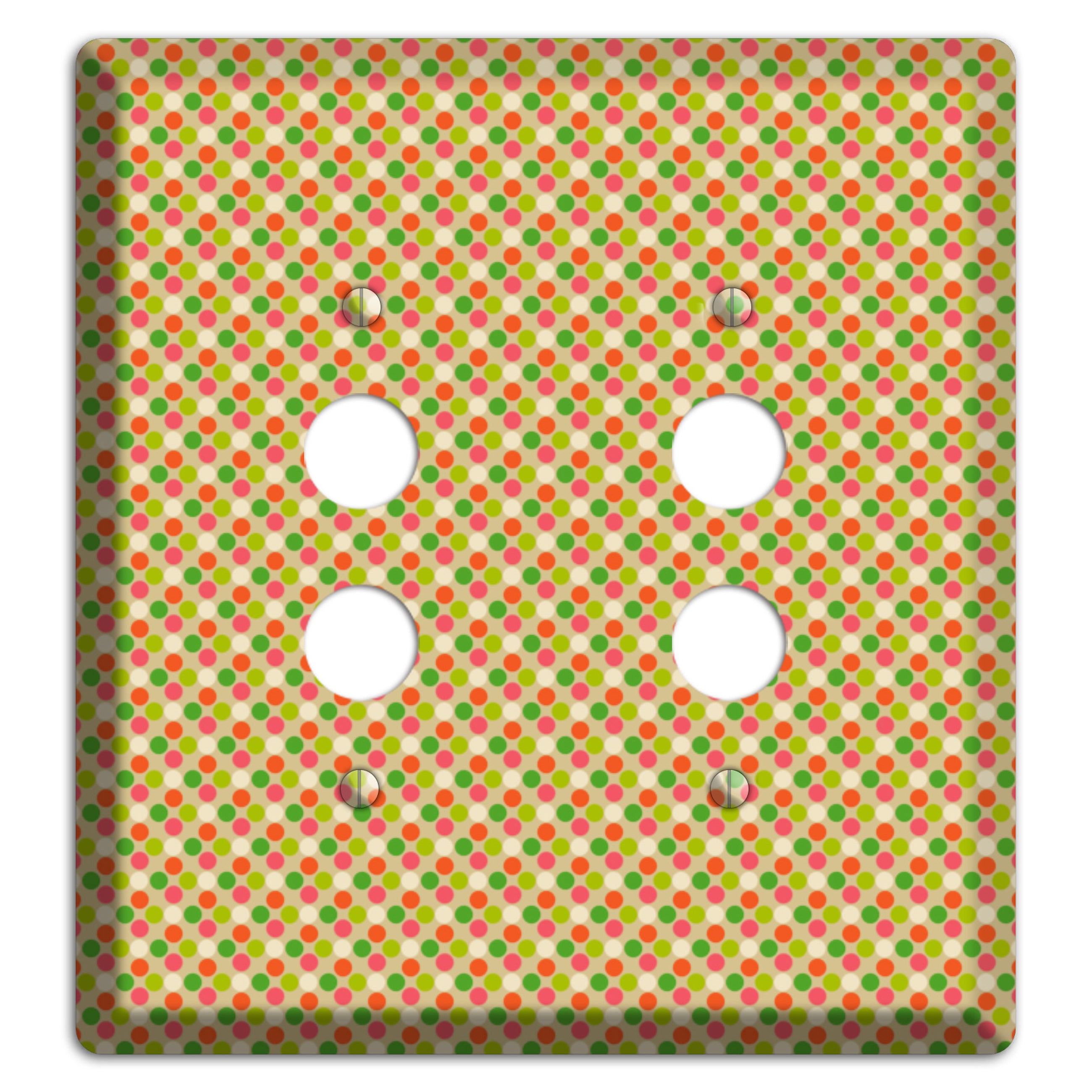 Yellow Plaid 2 Pushbutton Wallplate