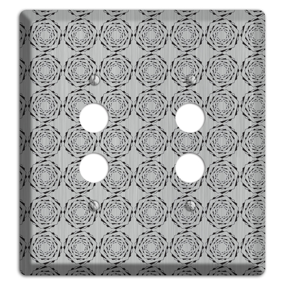 Hexagon Rotation Stainless Steel 2 Pushbutton Wallplate
