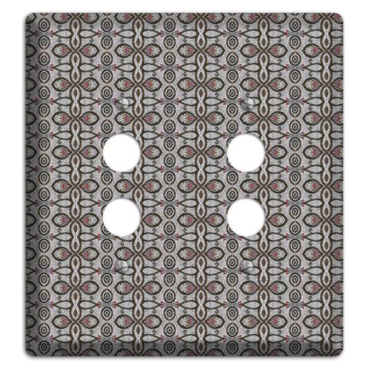 Grey Tapestry 2 Pushbutton Wallplate