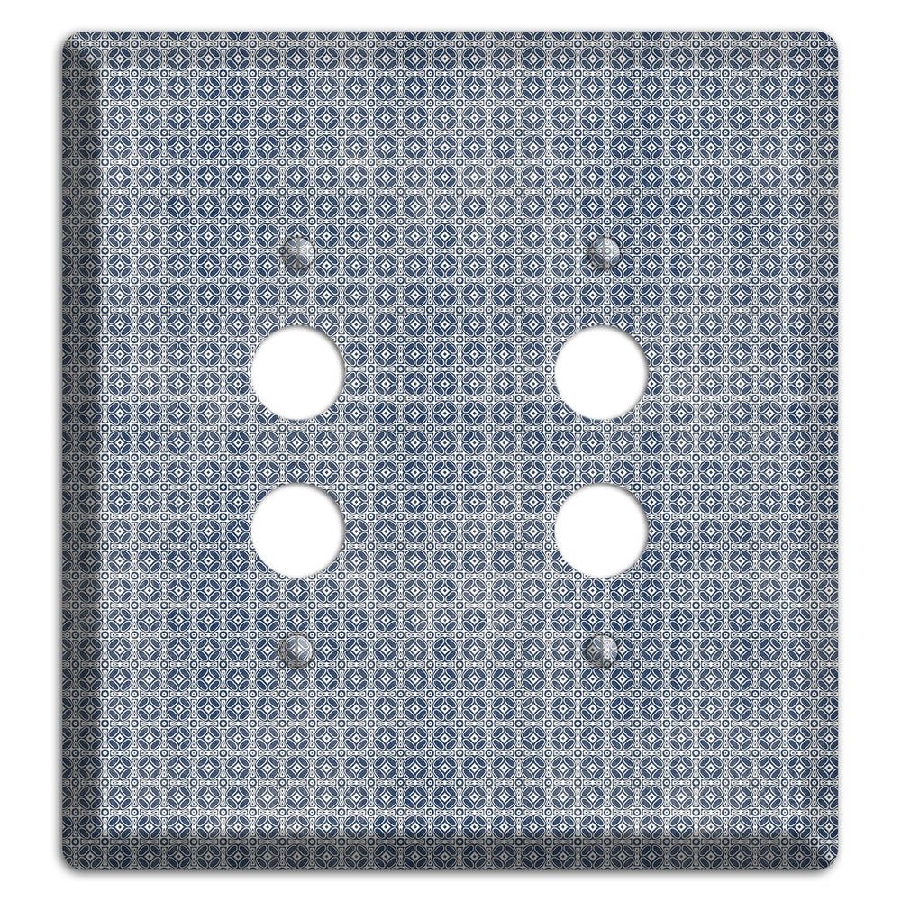 Multi Grey Arabesque 2 Pushbutton Wallplate