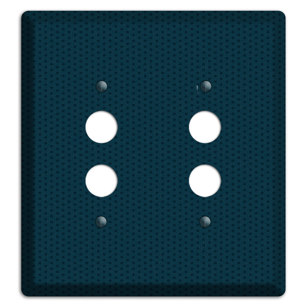 Blue with Tiny Asters 2 Pushbutton Wallplate