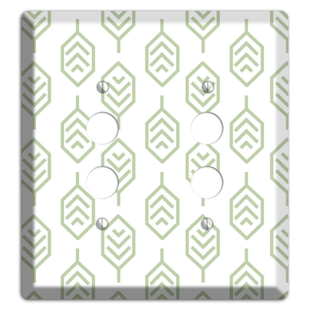 Leaves Style S 2 Pushbutton Wallplate