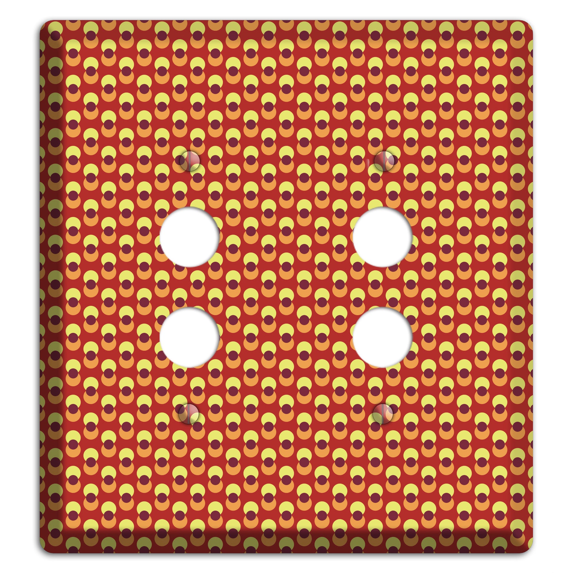 Red Overlain Dots 2 Pushbutton Wallplate