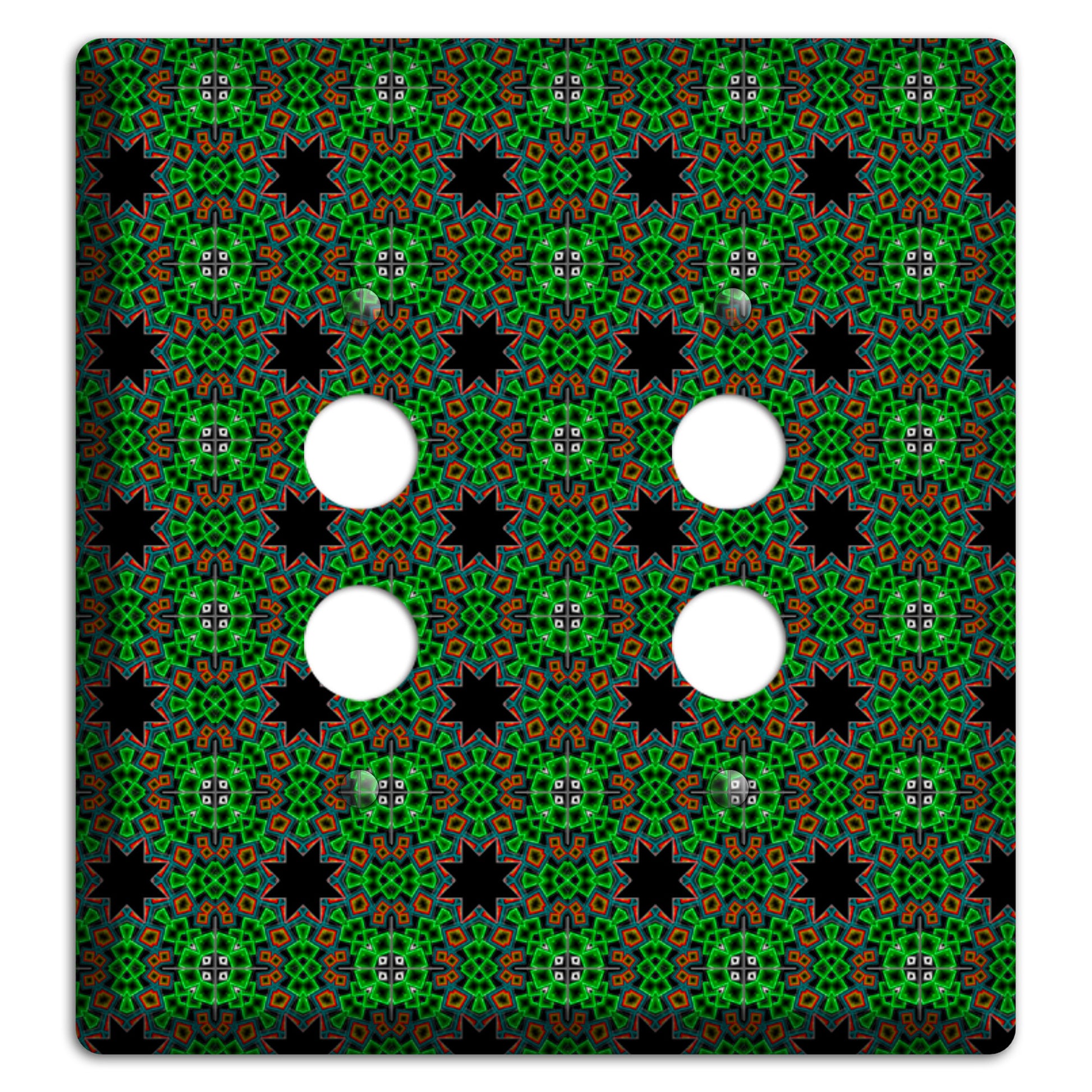 Green Foulard 2 2 Pushbutton Wallplate