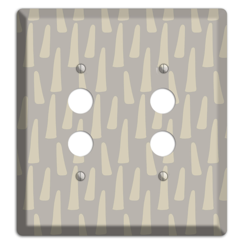 Simple Scandanavian Style HH 2 Pushbutton Wallplate