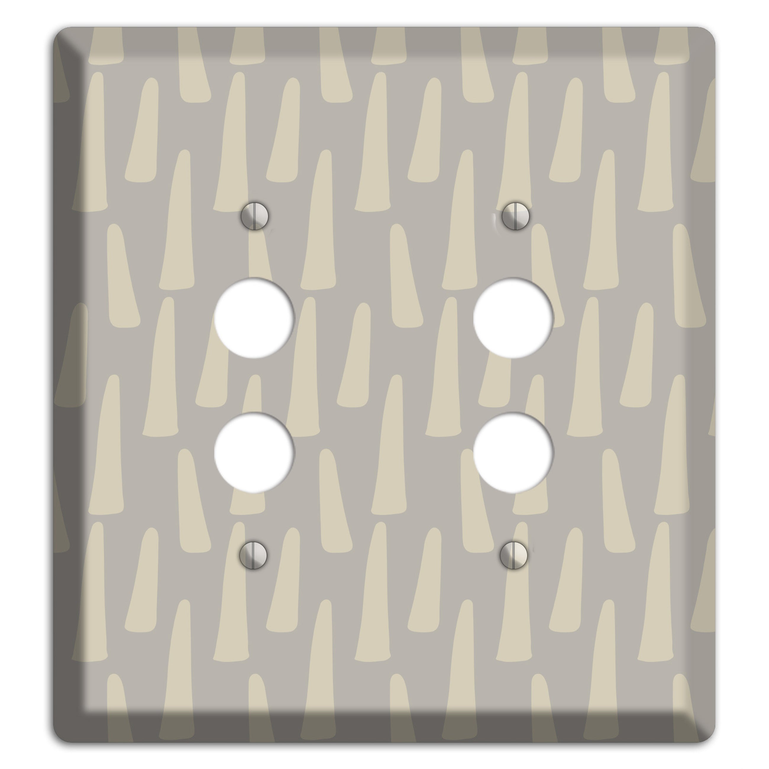 Simple Scandanavian Style HH 2 Pushbutton Wallplate
