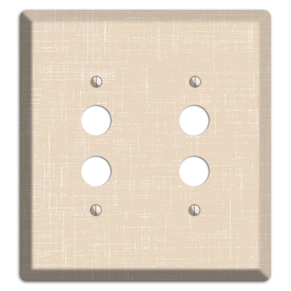 Double Spanish White Neutral Texture 2 Pushbutton Wallplate