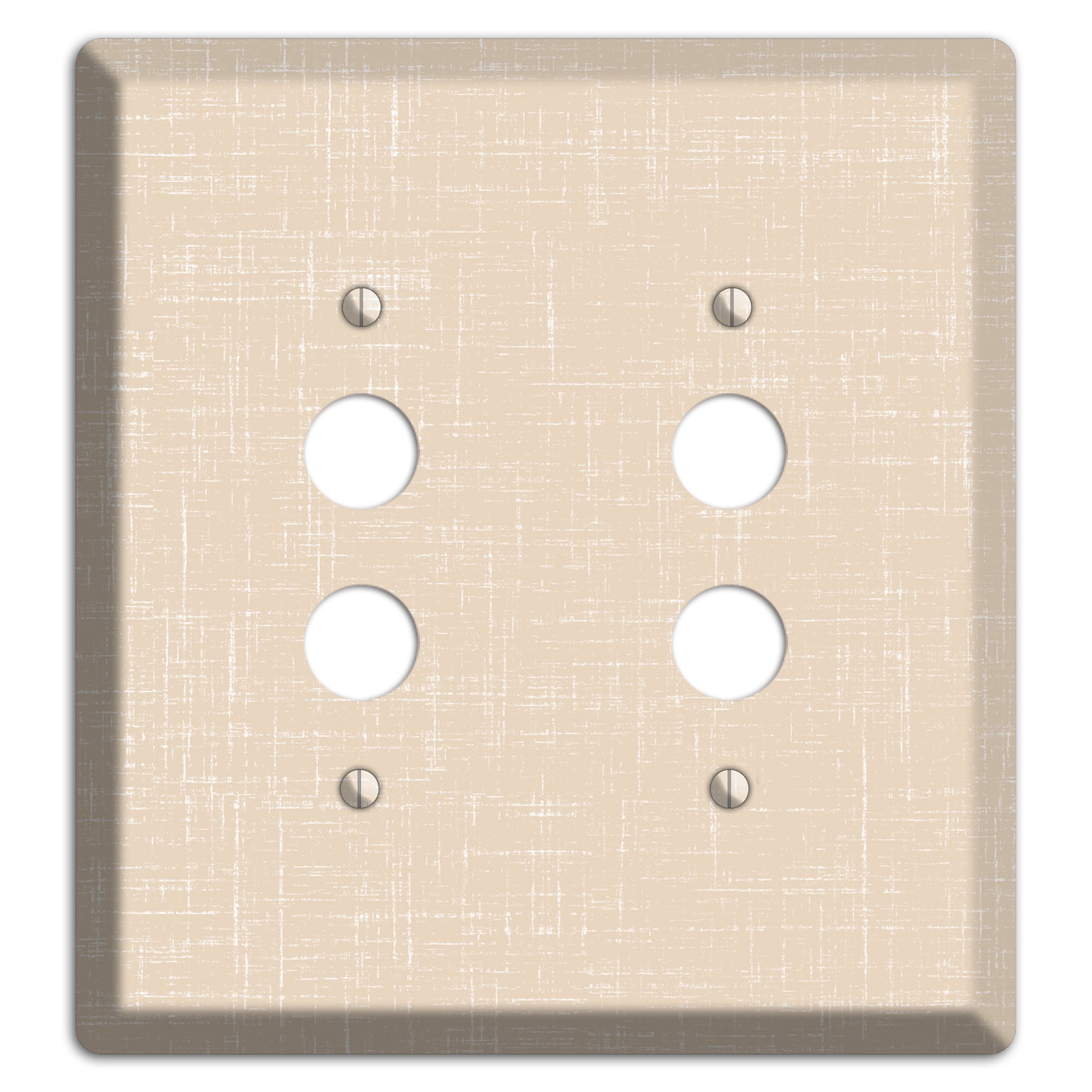 Double Spanish White Neutral Texture 2 Pushbutton Wallplate