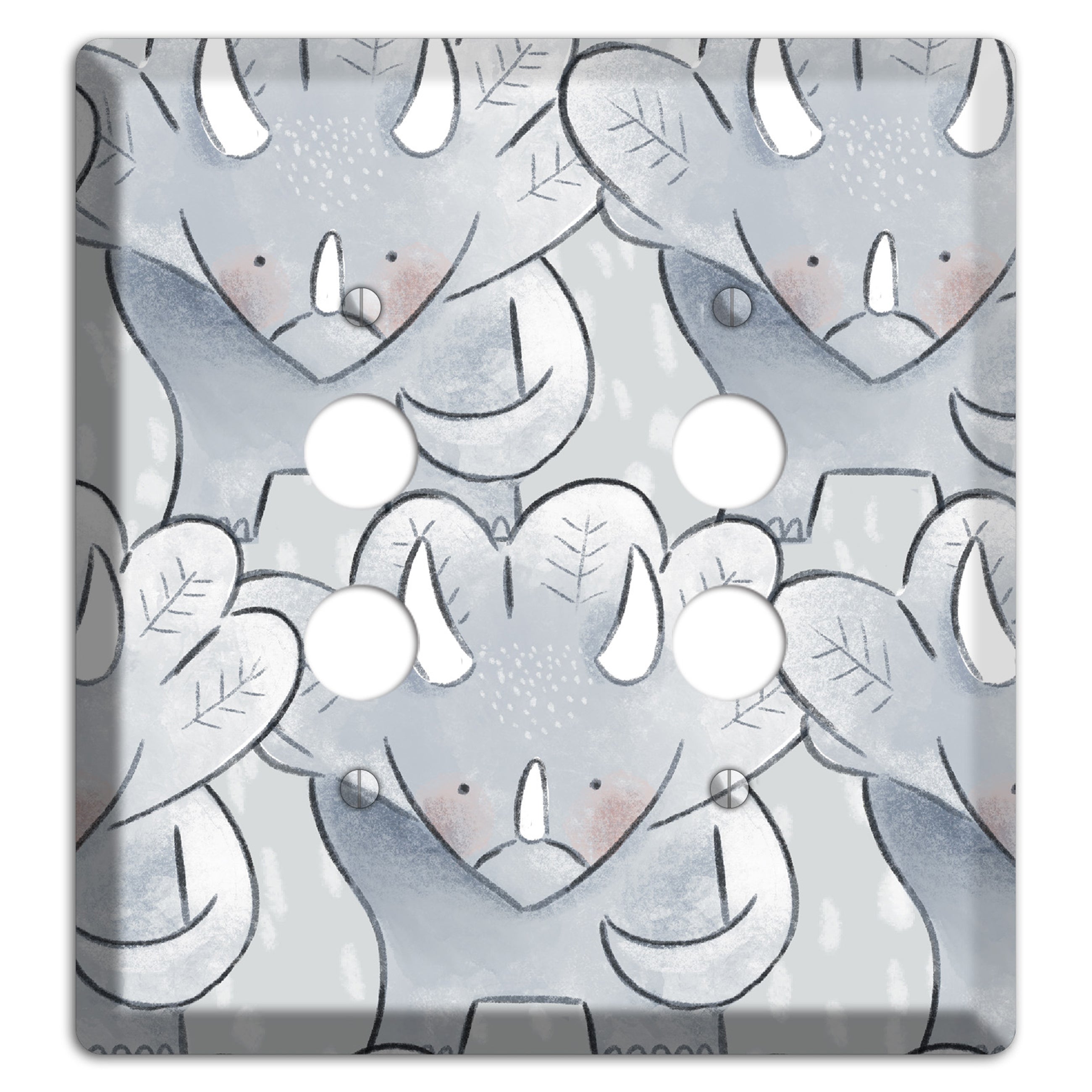 Triceratops 2 Pushbutton Wallplate