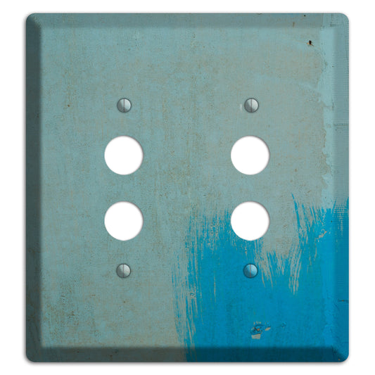 Blue Concrete 2 Pushbutton Wallplate