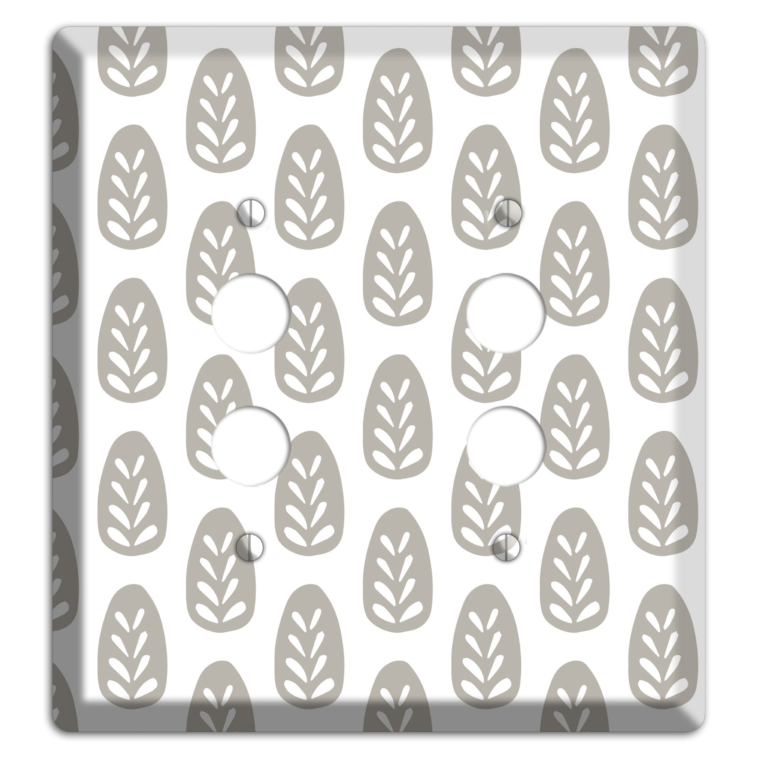 Simple Scandanavian Style U 2 Pushbutton Wallplate