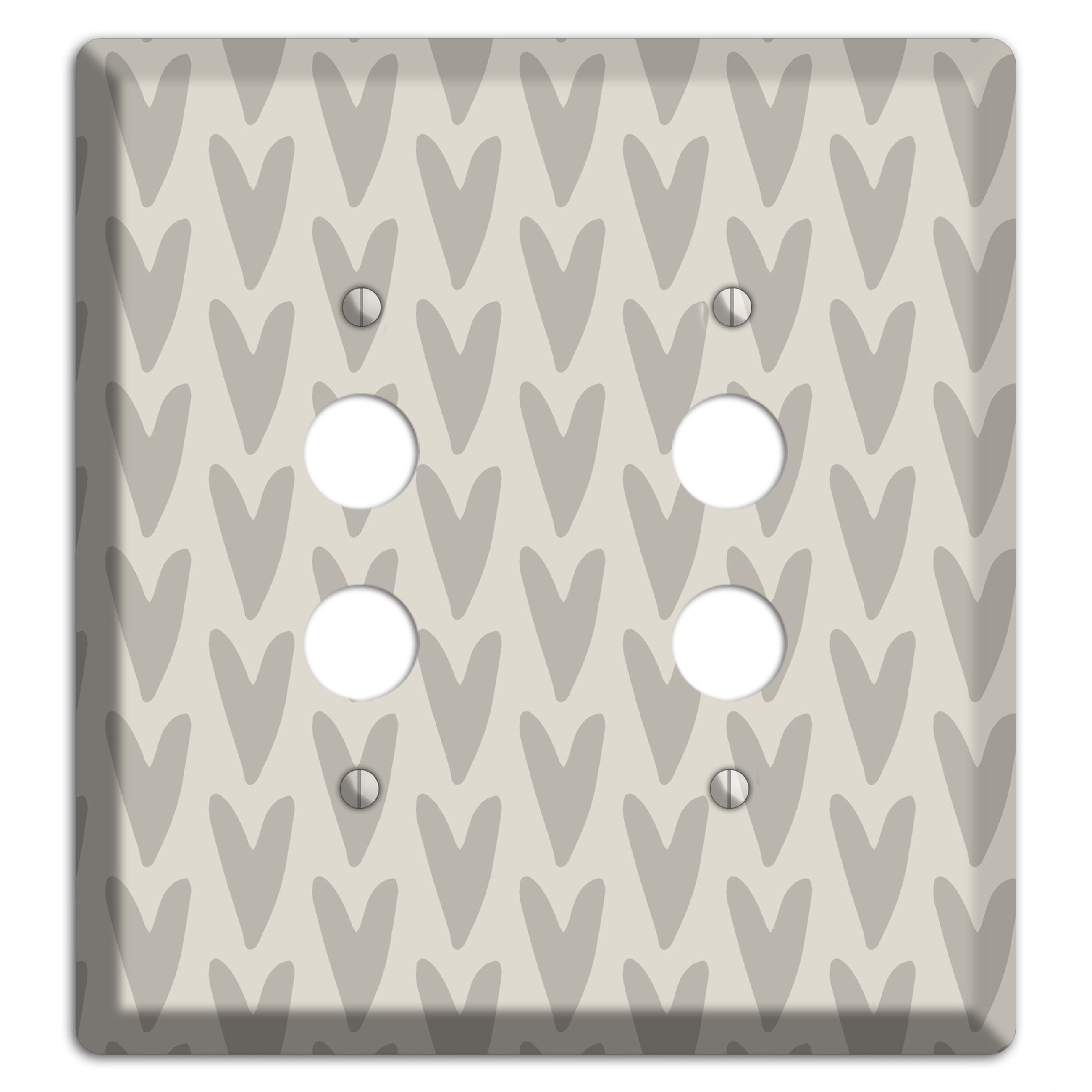 Simple Scandanavian Style I 2 Pushbutton Wallplate