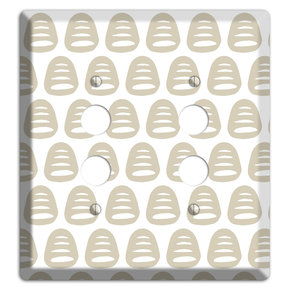 Simple Scandanavian Style II 2 Pushbutton Wallplate