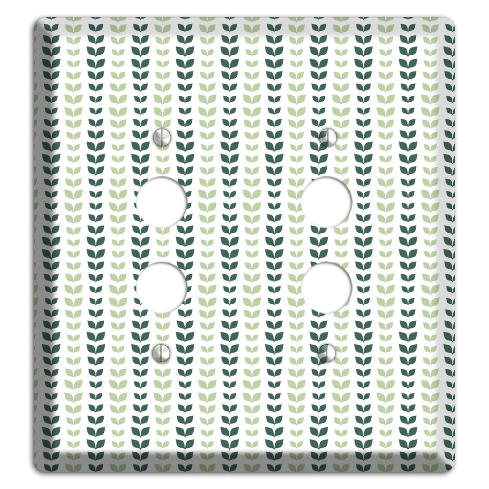 Leaves Style X 2 Pushbutton Wallplate