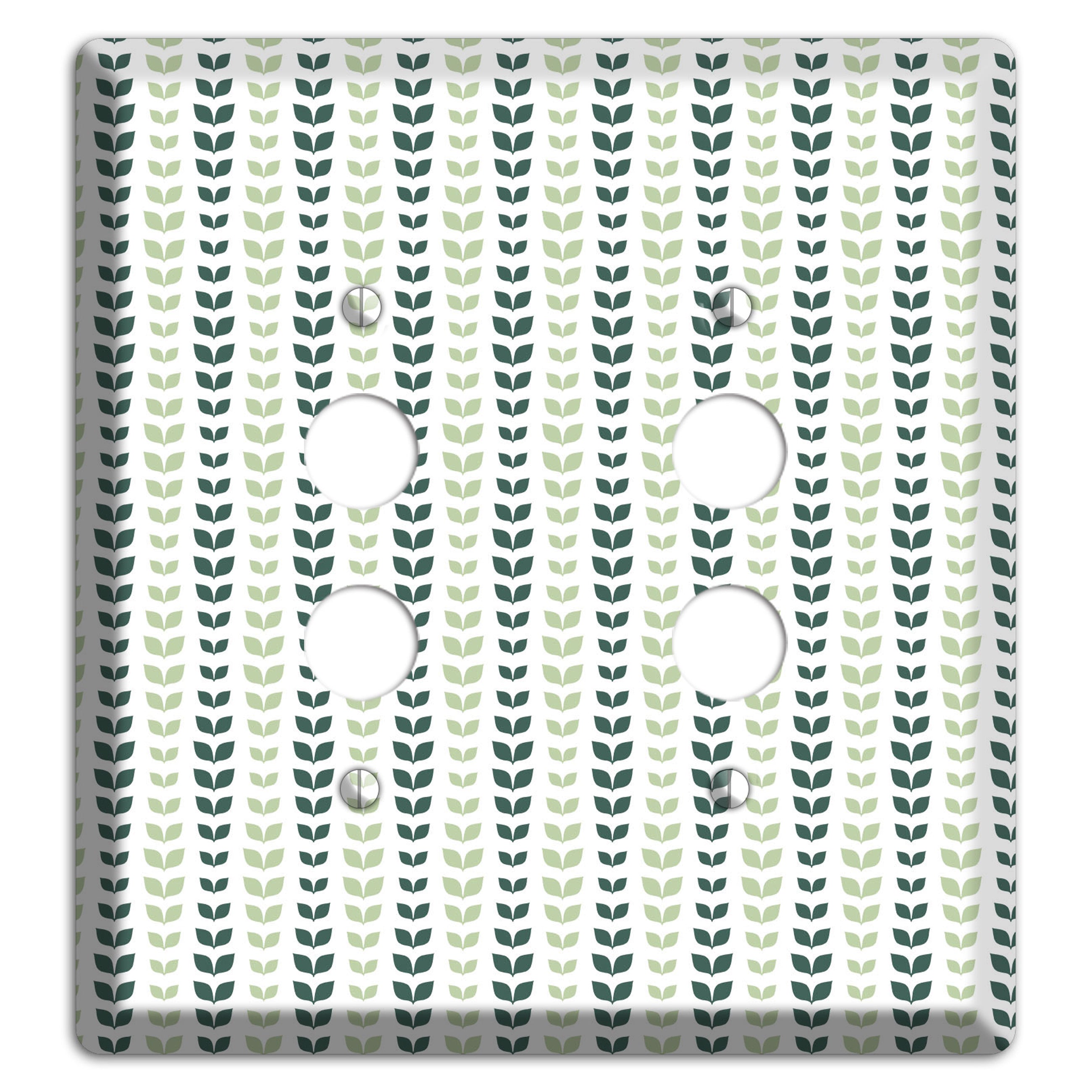 Leaves Style X 2 Pushbutton Wallplate