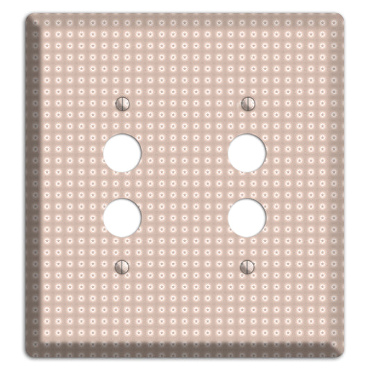 Beige with Circled Stars 2 Pushbutton Wallplate