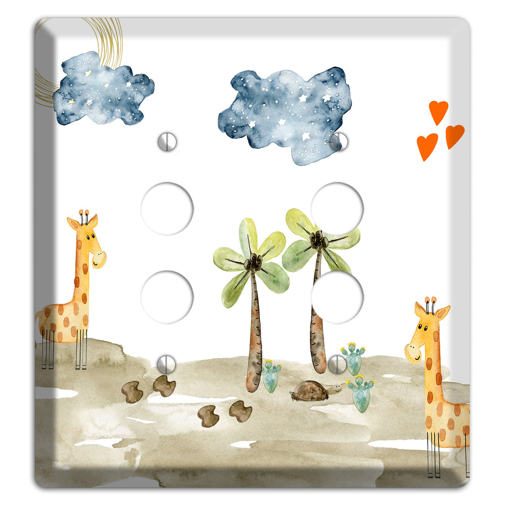 Giraffe 2 Pushbutton Wallplate