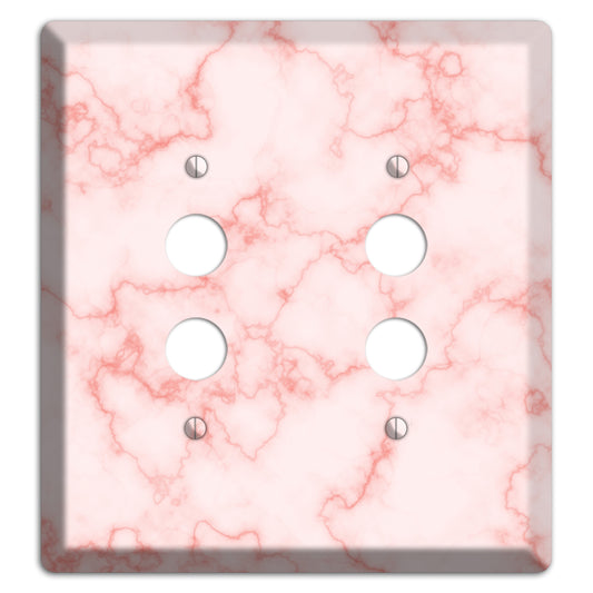 Pink Stained Marble 2 Pushbutton Wallplate