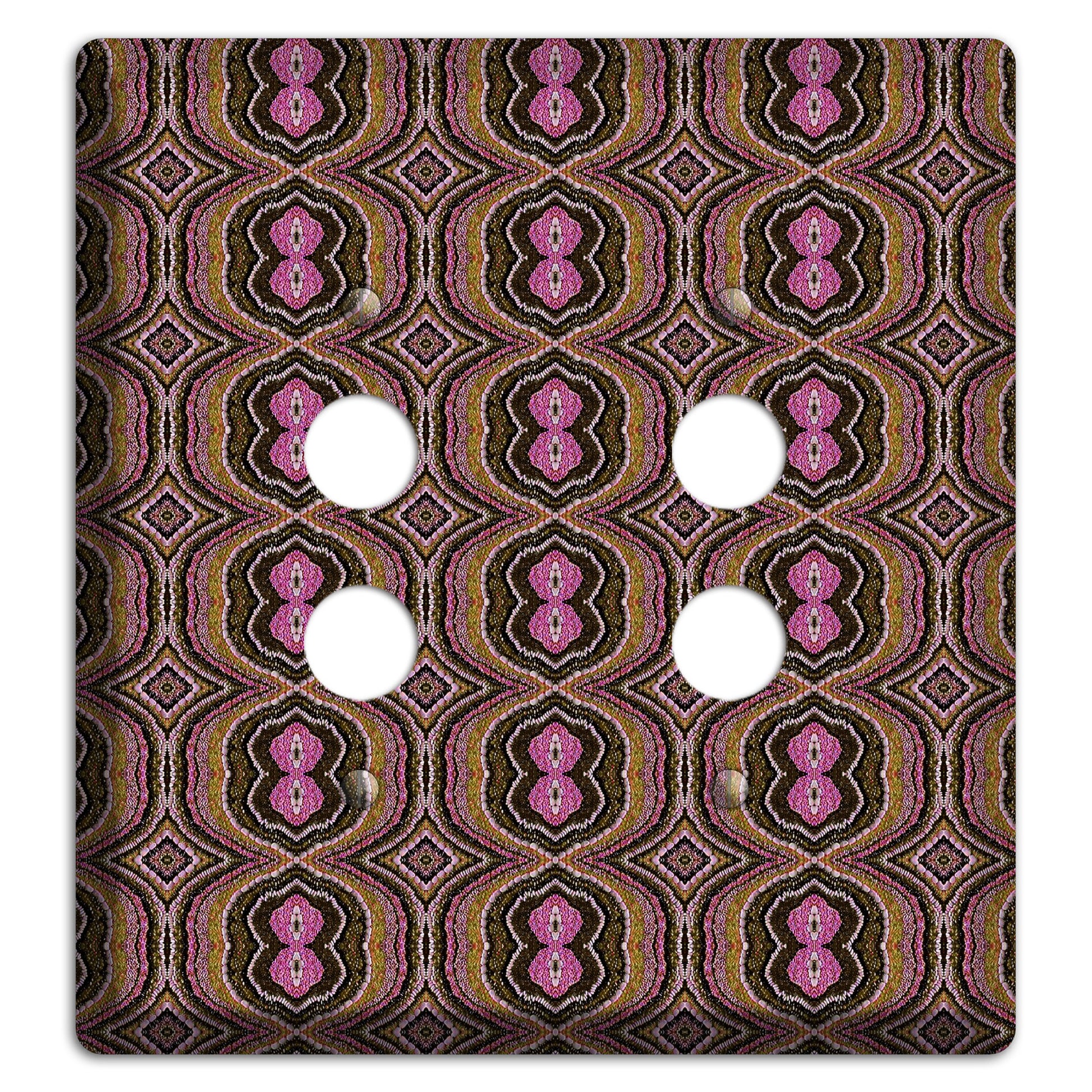 Pink and Brown Tapestry 2 Pushbutton Wallplate