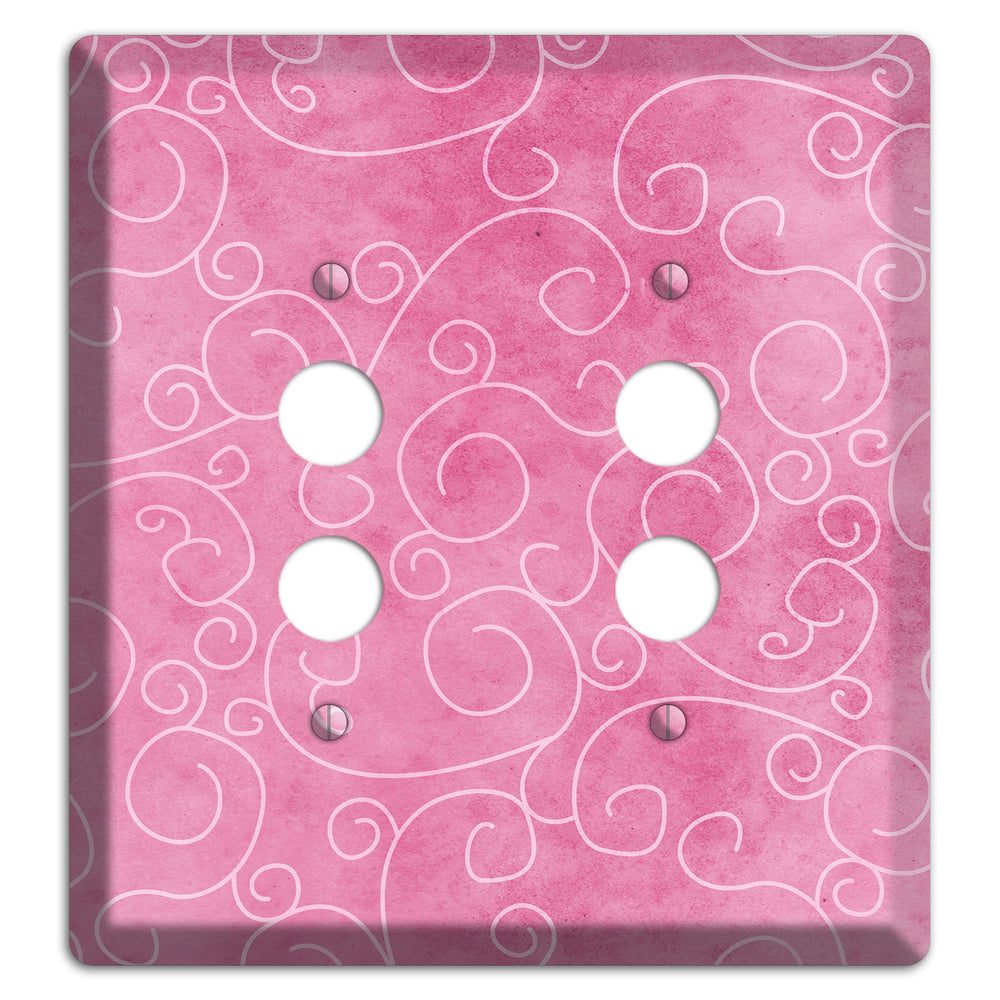 Kobi Pink Texture 2 Pushbutton Wallplate