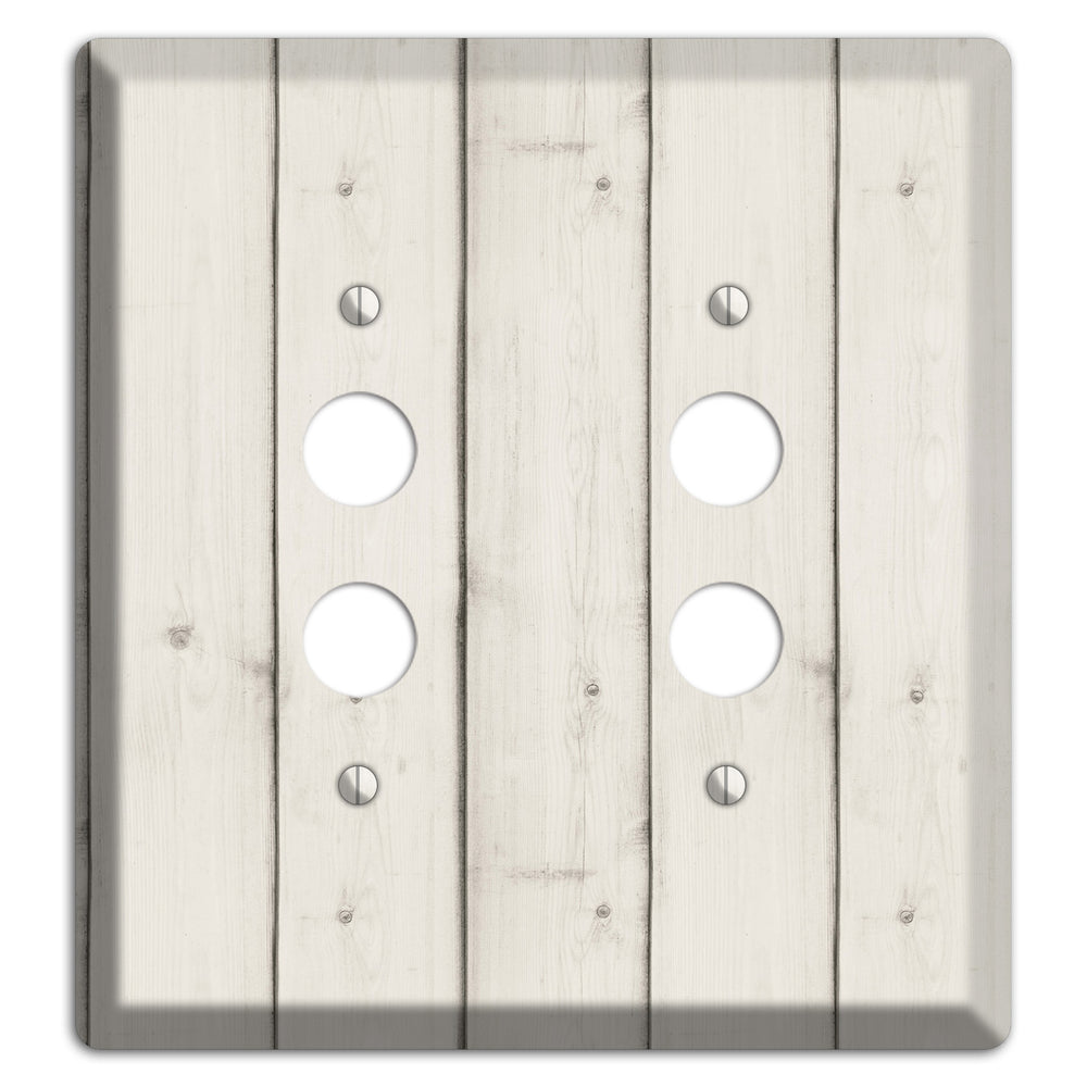 Satin Linen Antique 2 Pushbutton Wallplate
