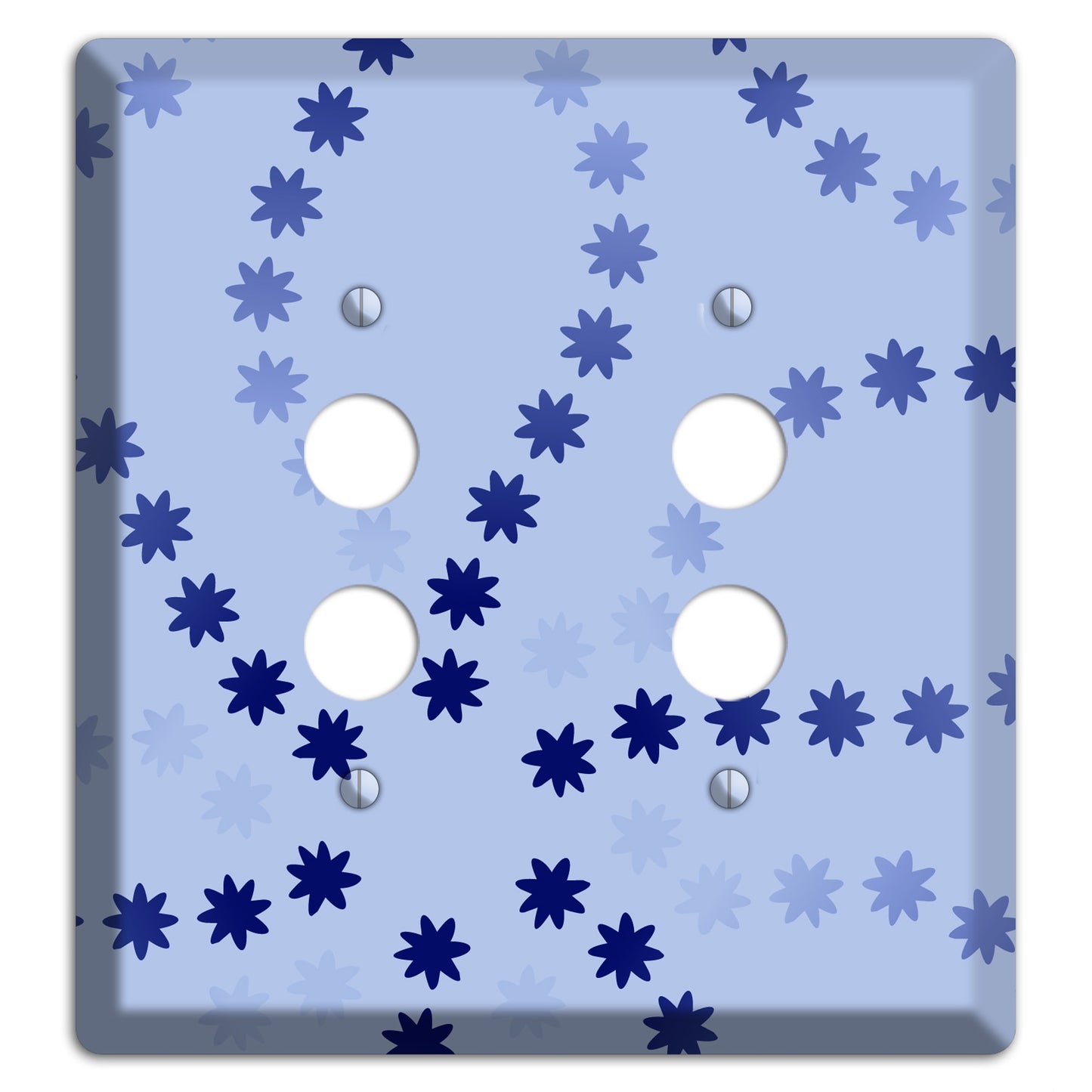 Periwinkle with Blue Constellation 2 Pushbutton Wallplate
