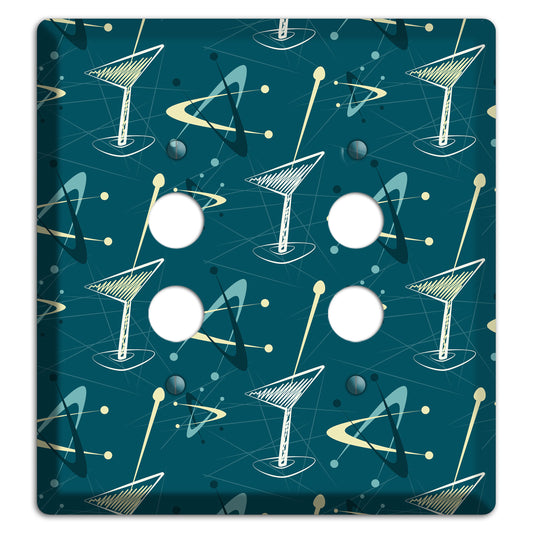Navy Cocktail Hour 2 Pushbutton Wallplate