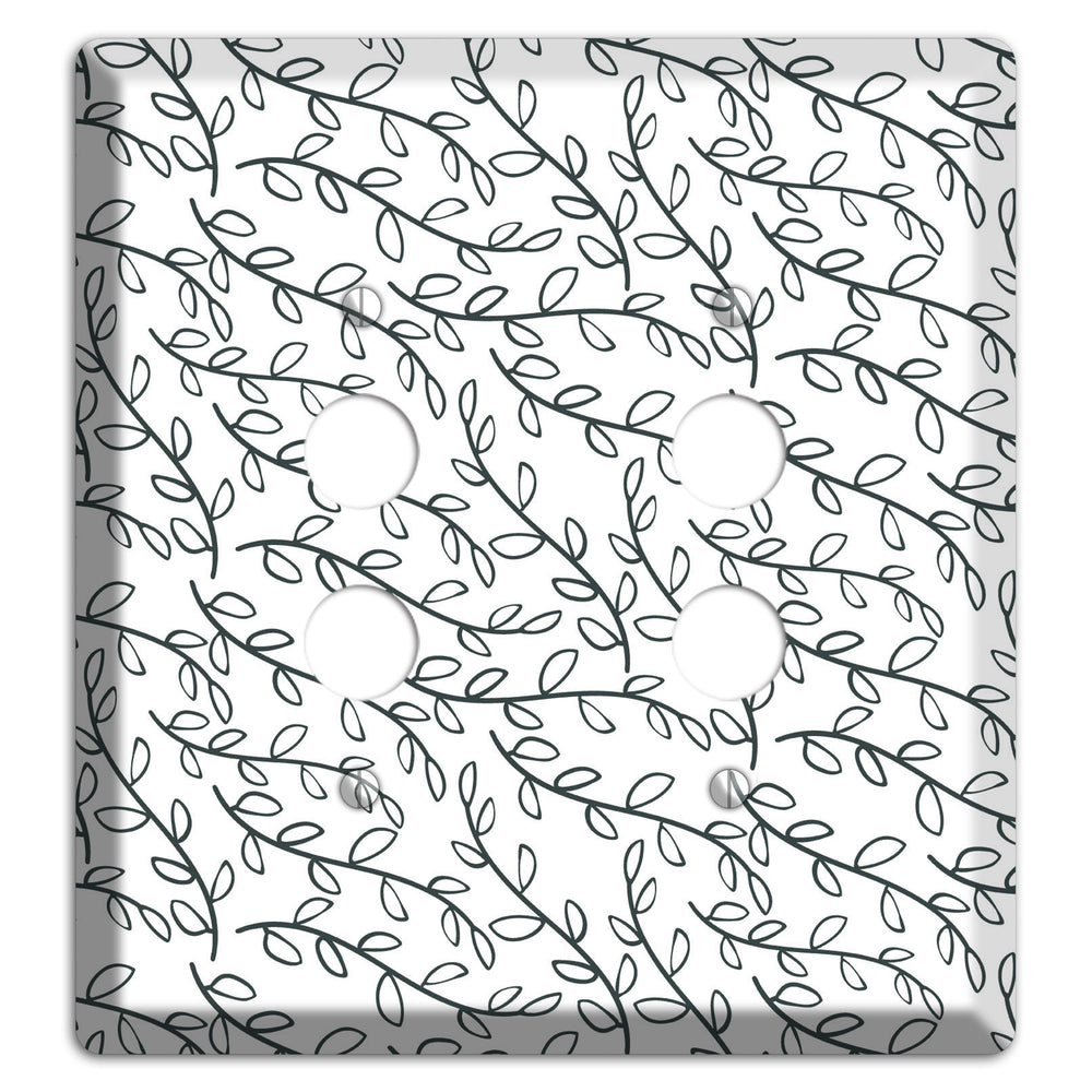 Leaves Style O 2 Pushbutton Wallplate
