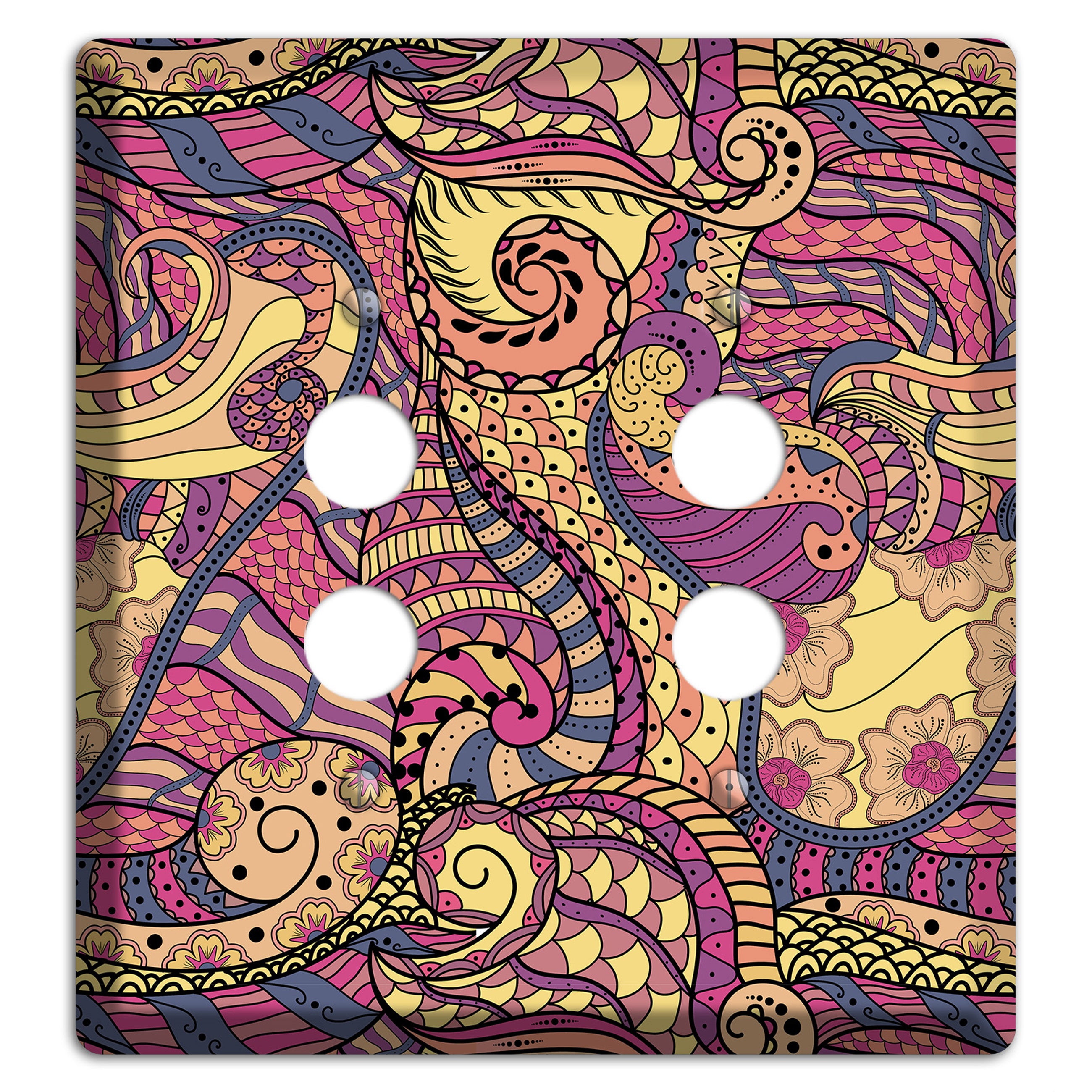 Retro Flourish 2 2 Pushbutton Wallplate