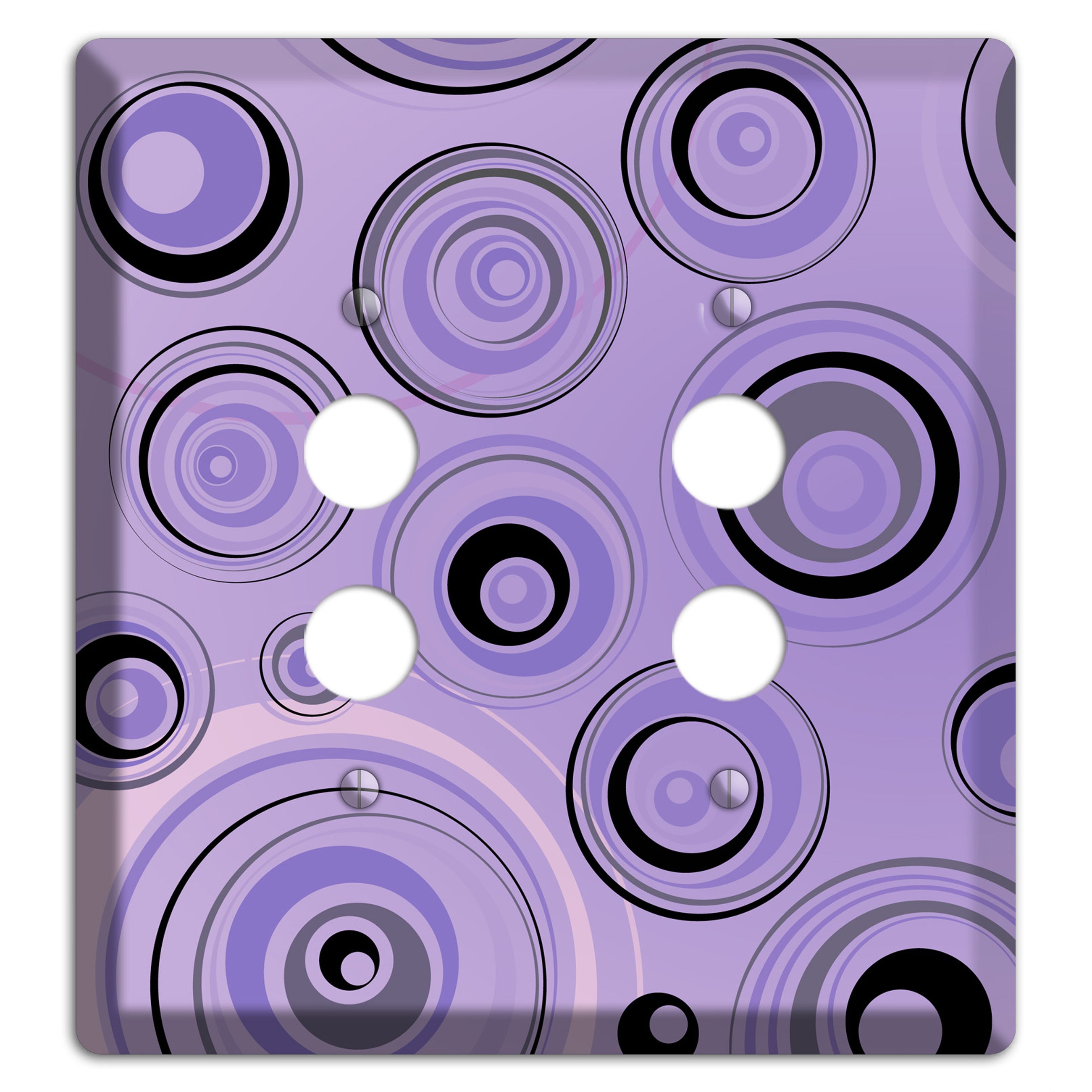 Lavender Circles 2 Pushbutton Wallplate