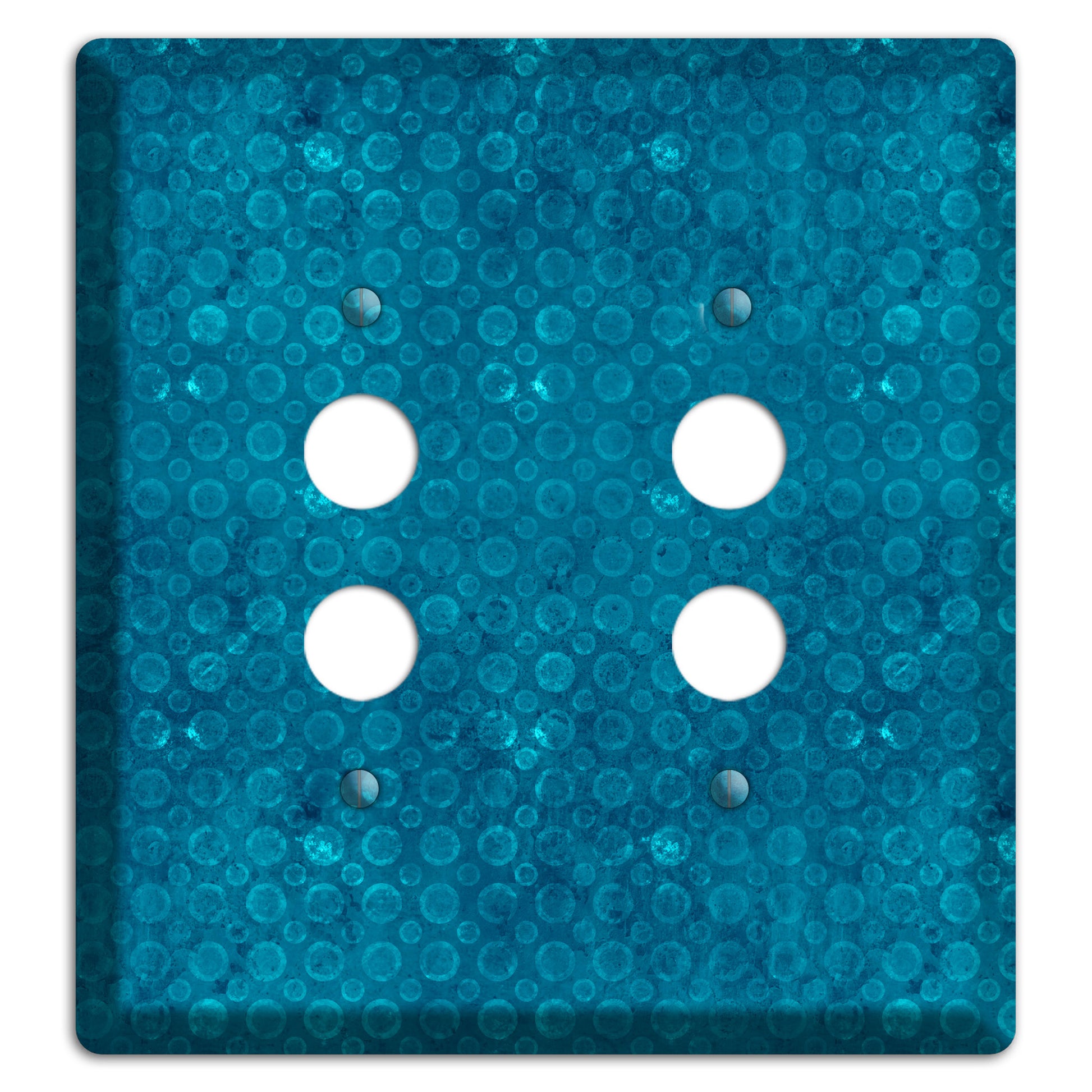 Turquoise Circles 2 Pushbutton Wallplate