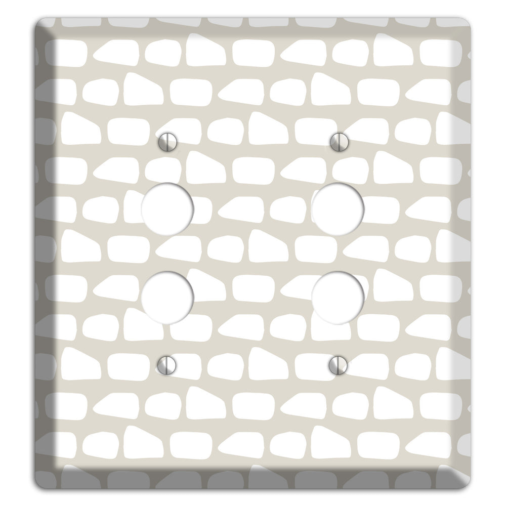 Simple Scandanavian Style Q 2 Pushbutton Wallplate