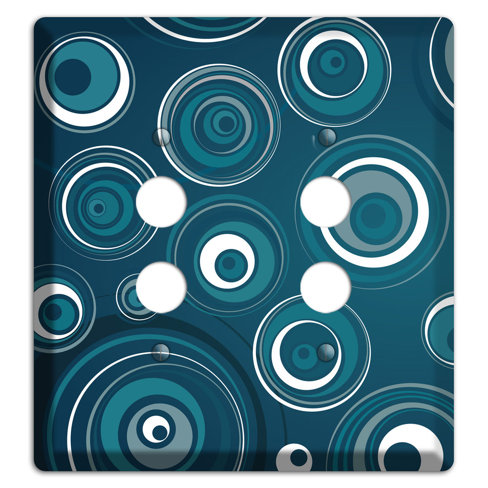 Blue Circles 2 Pushbutton Wallplate