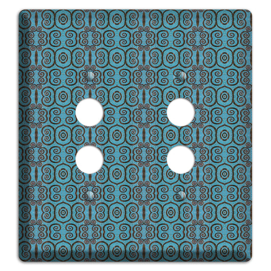 Blue Tapestry 2 Pushbutton Wallplate