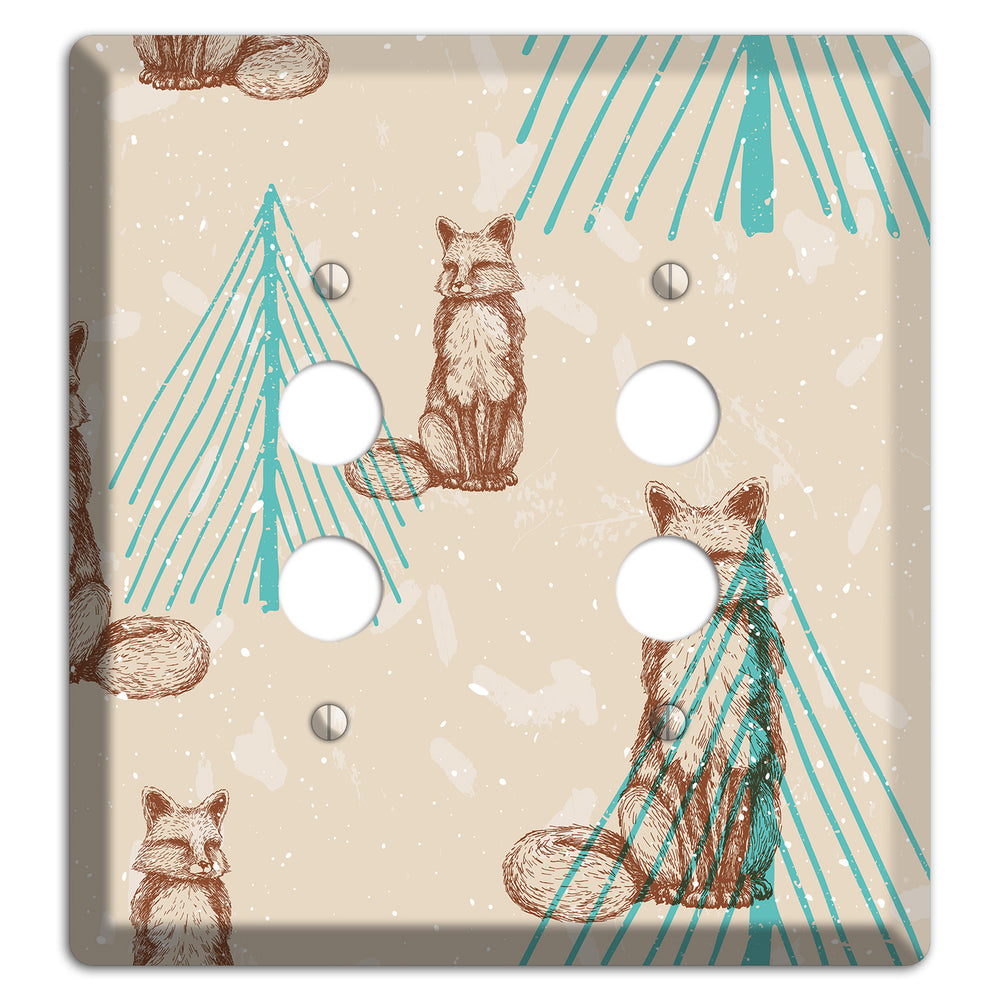 Wildlife Fox 2 Pushbutton Wallplate