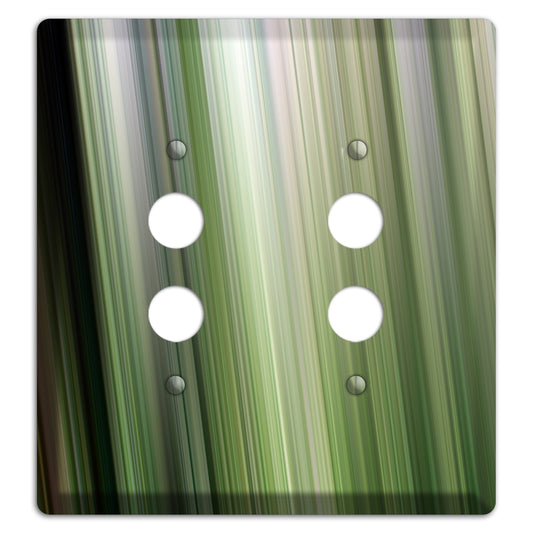Green Ray of Light 2 2 Pushbutton Wallplate
