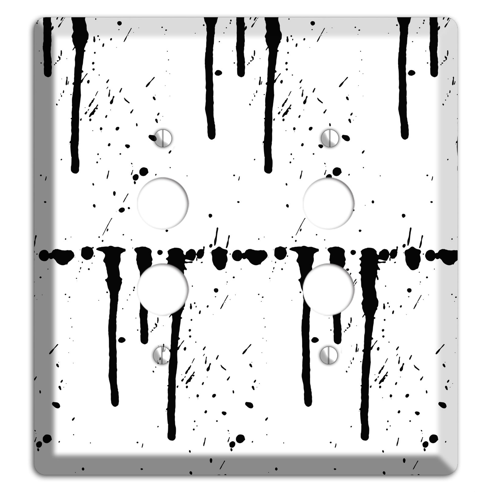 Ink Drips 2 2 Pushbutton Wallplate