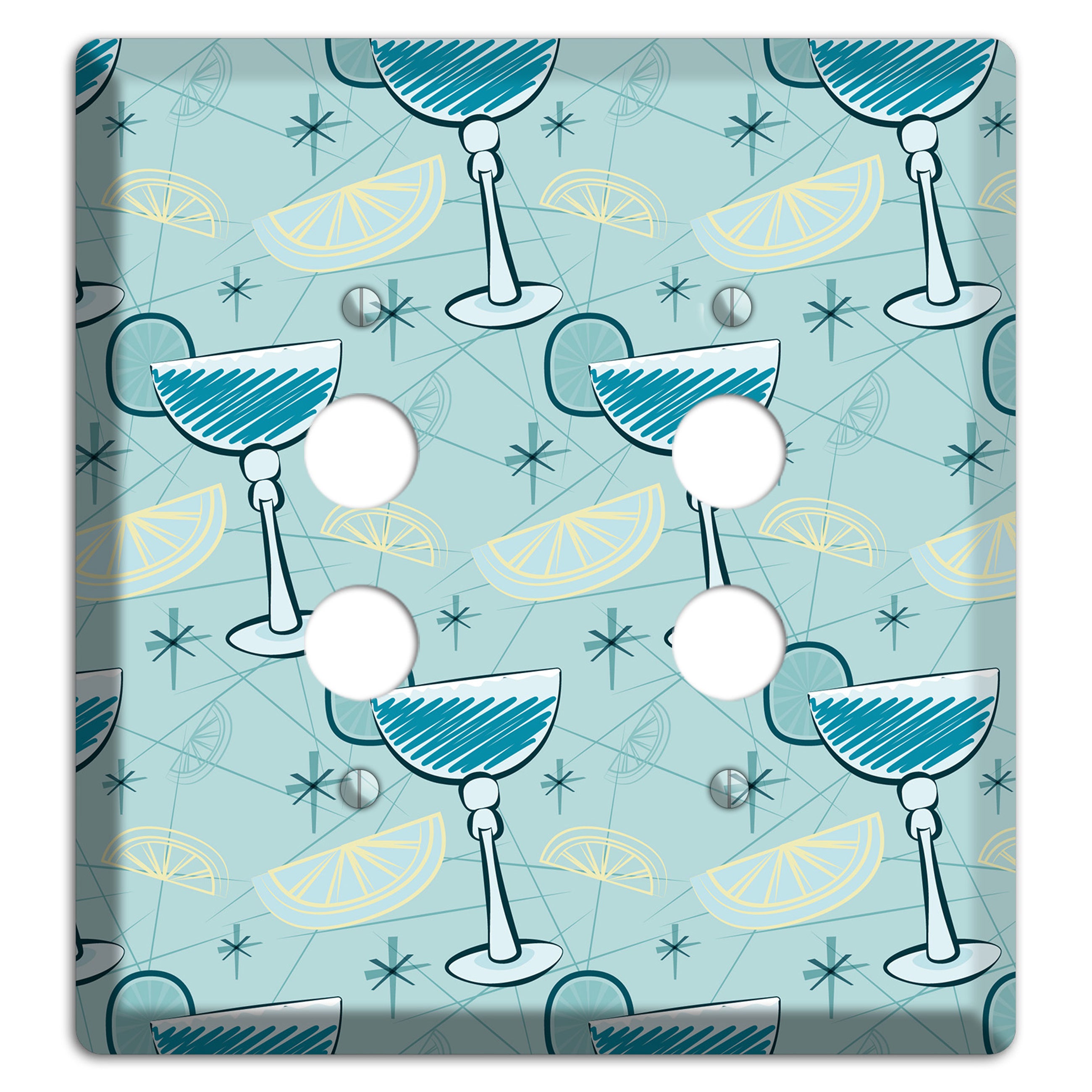 Cocktails 2 Pushbutton Wallplate