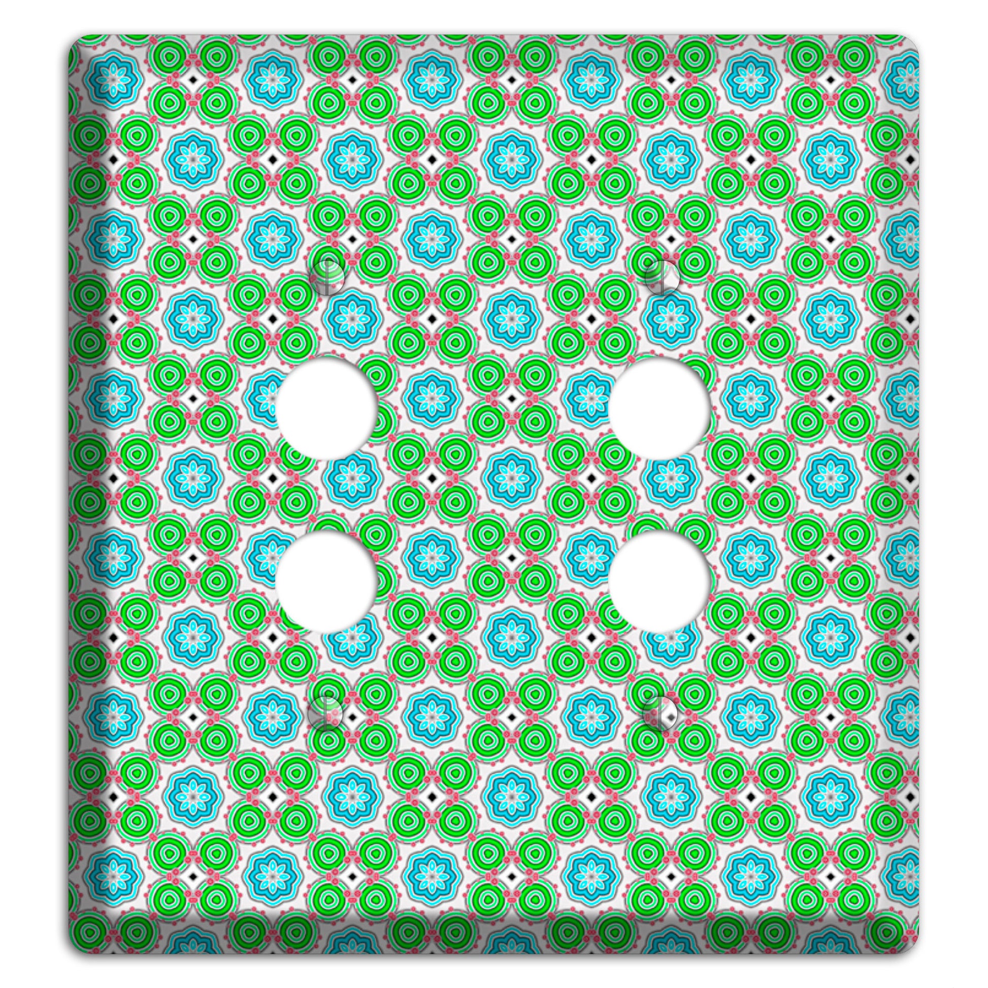 Green Foulard 5 2 Pushbutton Wallplate