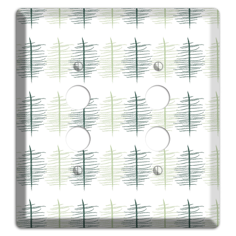 Leaves Style B 2 Pushbutton Wallplate