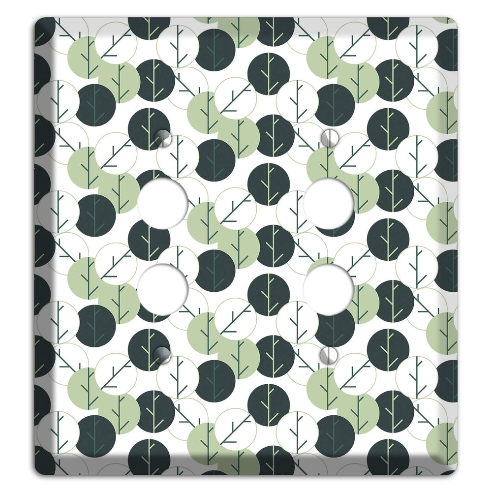 Leaves Style F 2 Pushbutton Wallplate