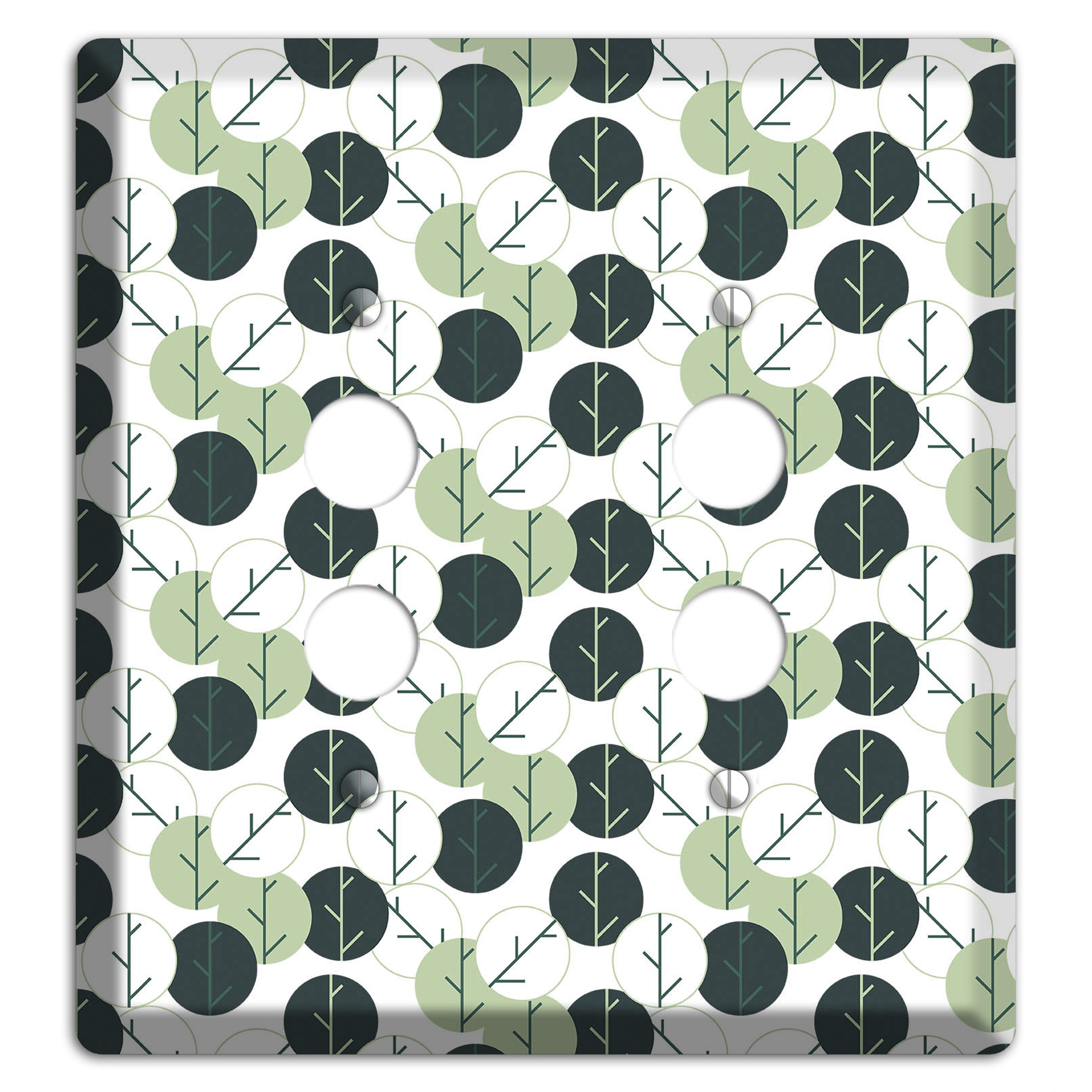 Leaves Style F 2 Pushbutton Wallplate