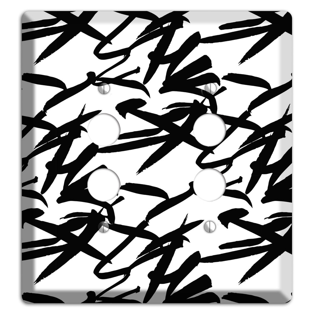 Ink Brushstrokes 2 2 Pushbutton Wallplate