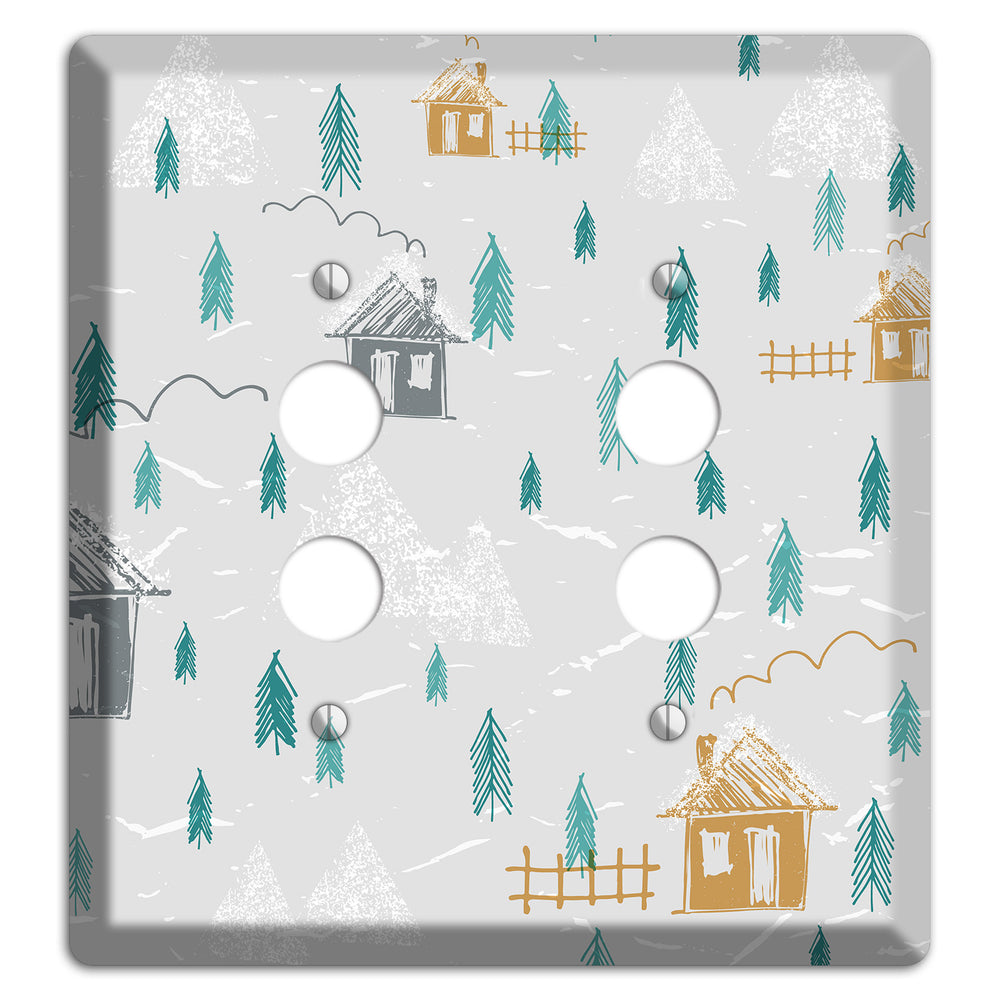 Wildlife Neighborhoods 2 2 Pushbutton Wallplate