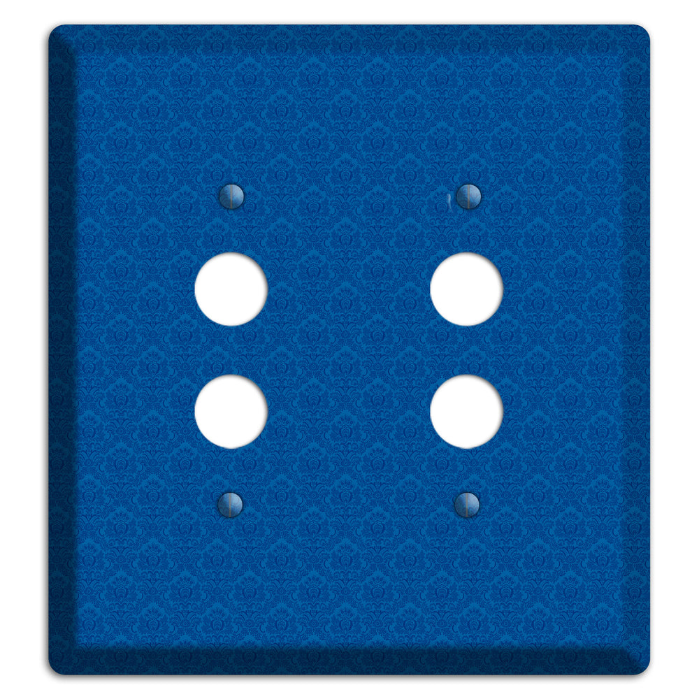Blue Cartouche 2 Pushbutton Wallplate