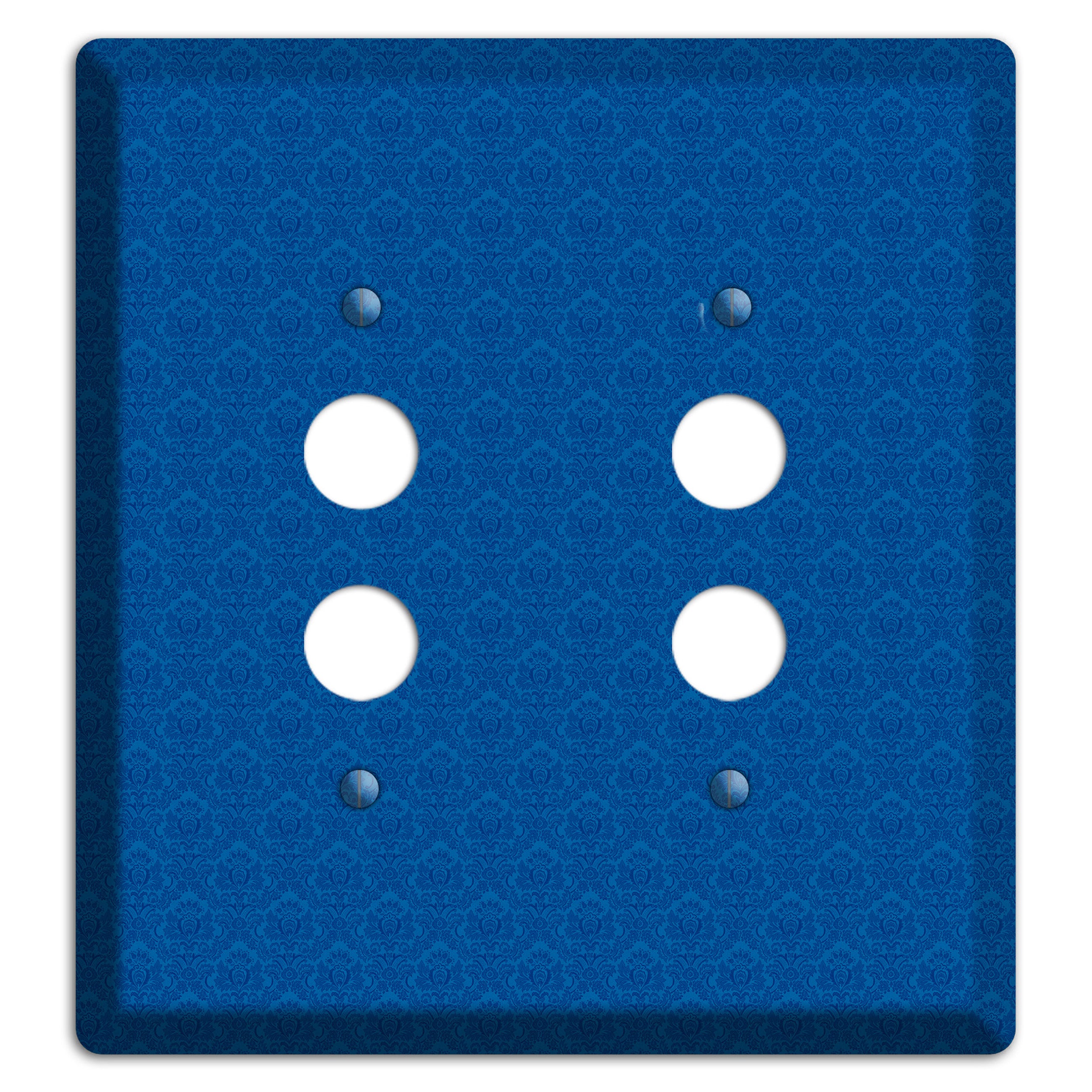 Blue Cartouche 2 Pushbutton Wallplate