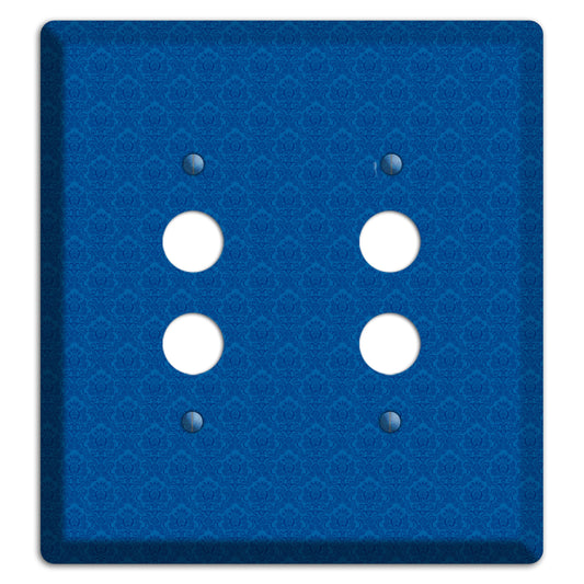 Blue Cartouche 2 Pushbutton Wallplate