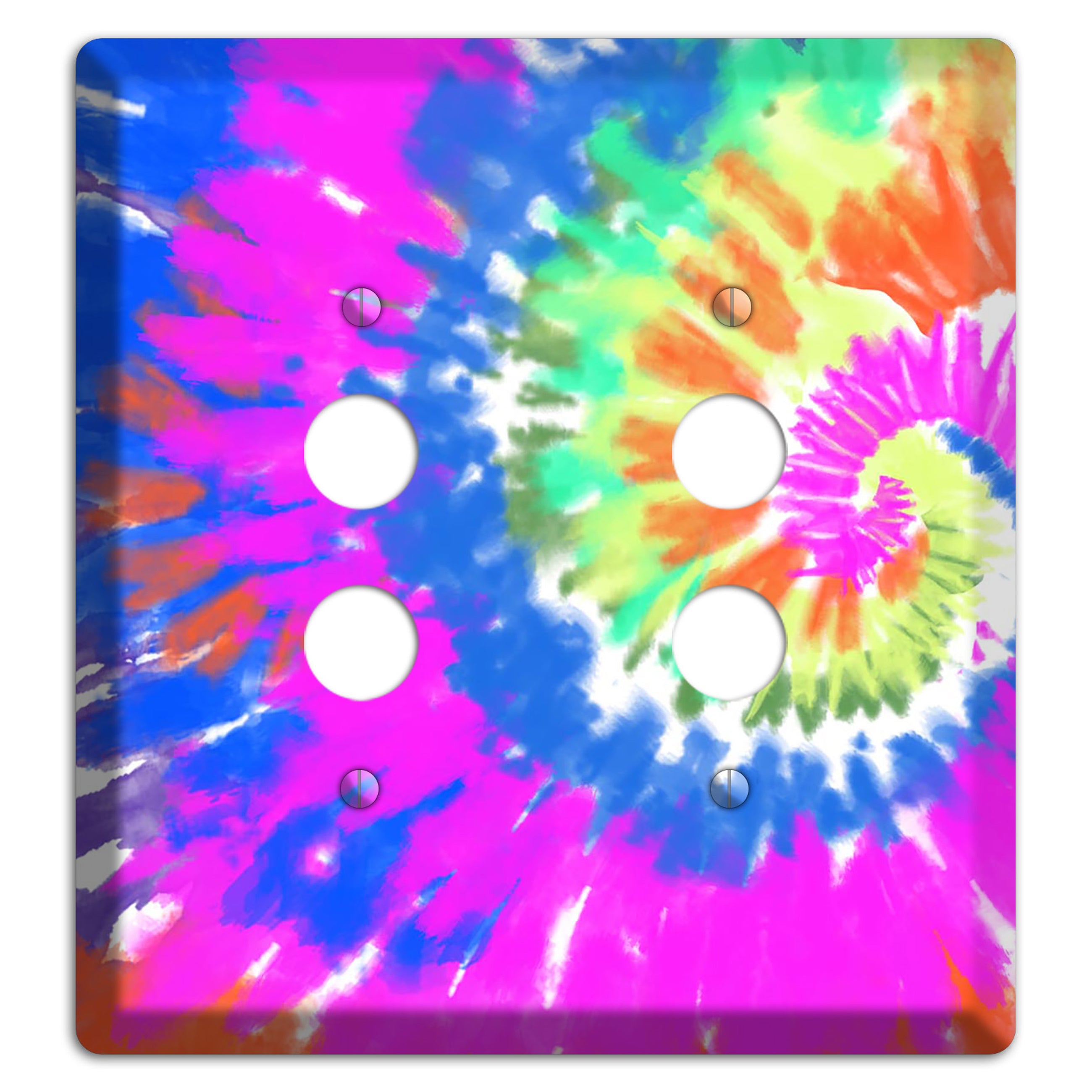 Tie Die 2 Pushbutton Wallplate
